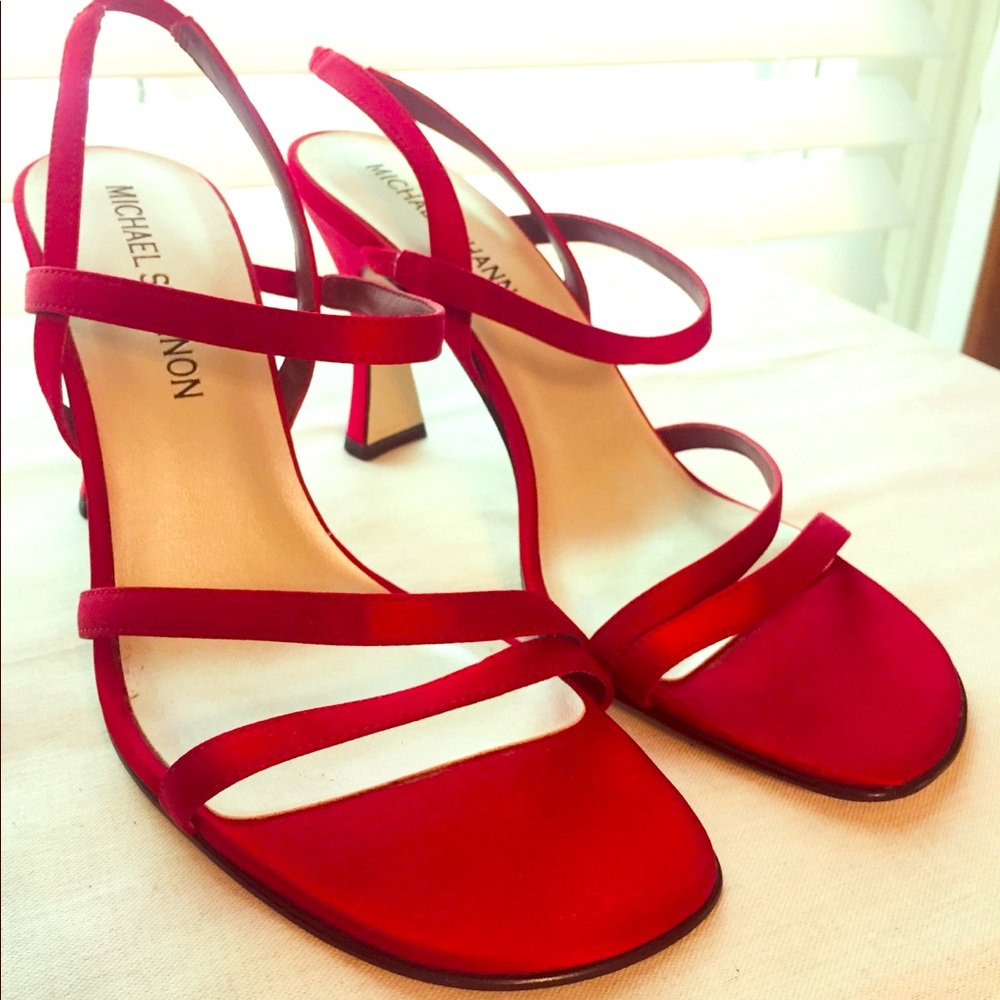 Michael Shannon Strappy Heels in Red